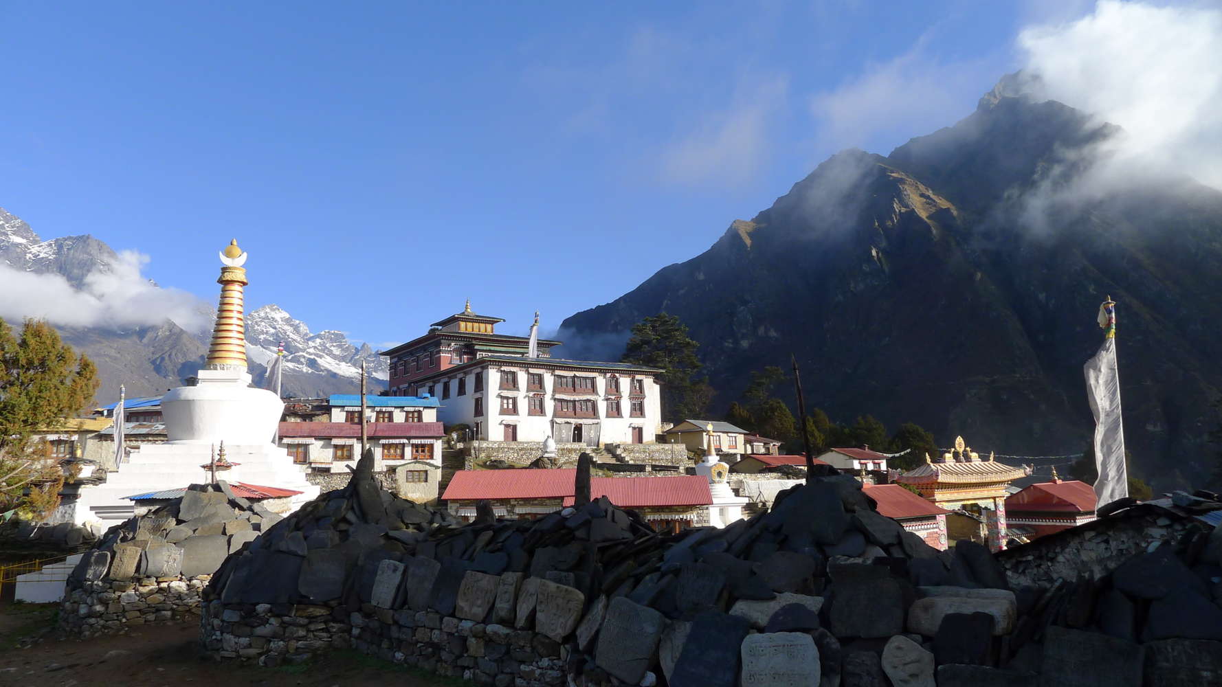 Tengboche Monastery on the trek back down to Lukla