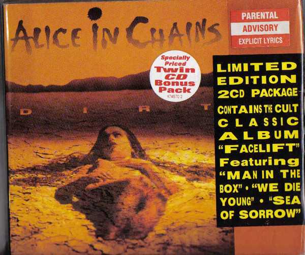 Allmusic album Review : Alice in Chains first two albums, Dirt and Facelift, were packaged together as a limited release in Britain in 1993. Since the set contains no bonus tracks, theres no reason for fans to hunt this down, unless they simply want it as a collectors item. dirt_facelift