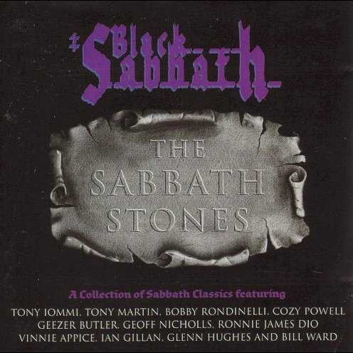 Allmusic album Review : Poor Black Sabbath had really fallen on hard times after the departure of Ronnie James Dio. He might have been the last truly respected singer in their history, and even his efforts couldnt win over the Ozzy Osbourne fans who had jumped ship and started following Osbournes solo career. So The Sabbath Stones tries to detail the period between Dios initial run with the group and their reunion with Osbourne in 1997. What this leaves for source material is one underrated but bland album with Ian Gillan and the original rhythm section, one mind-numbing disaster with Glenn Hughes on the mic, one reunion album with Dio, and four bizarre power metal experiments with singer Tony Martin. Most of the material is taken from Martins years with the group, and surprisingly enough there are some good songs featuring him. Although they are light years from "Hole in the Sky," guitarist/original member Tony Iommi managed to write some catchy anthems with Martin. "Headless Cross," "The Shining," and "Virtual Death" are standouts from their collaborations, running the gamut between stoner rock and power metal. Too much material is taken from Tyr, their weird Viking/Norse mythology concept album that fell flat for fans and critics alike. They also include a minute-long keyboard instrumental from the same album that needlessly takes up space between songs. The motivation is that IRS Records owned the rights to only a few of the albums, hence they over-emphasize the albums that they do own. But this does the band a great disservice, leading listeners to think their entire post-Dio period was made up of high-concept power metal. "TV Crimes," the lone track from the awkward Dio reunion of 1992, sounds like the same preachy Dungeons and Dragons rock he was making on his own, but with much better guitar playing. The material from Forbidden, their last album with Martin, is probably the worst of the bunch. These songs are confused, produced badly, and virtually unrecognizable when compared to the first 15 years of their career. As far as the pre-Martin material goes, the Ian Gillan-sung "Disturbing the Priest" is decent but they should have gotten "Zero the Hero" if they were to utilize that album. And "Heart Like a Wheel" from Iommis experimental Seventh Star is so incredibly bad, yet it might be the best choice from that album anyway. This is obviously a mixed bag, but strangely it works if only for the history lesson it provides. Fans of classic Sabbath should be given extreme caution -- this music is very different from anything they did with Ozzy Osbourne. Instead, this is the sound of an excellent band handling their fall from grace about as ungracefully as they could, and the entertainment value in that alone is worth the purchase. the_sabbath_stones