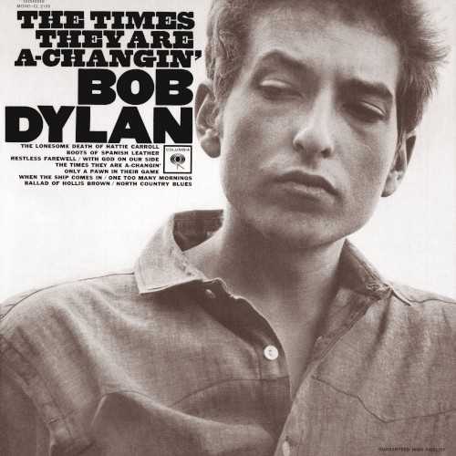 Allmusic album Review : If The Times They Are a-Changin isnt a marked step forward from The Freewheelin Bob Dylan, even if it is his first collection of all originals, its nevertheless a fine collection all the same. It isnt as rich as Freewheelin, and Dylan has tempered his sense of humor considerably, choosing to concentrate on social protests in the style of "Blowin in the Wind." With the title track, he wrote an anthem that nearly equaled that song, and "With God on Our Side" and "Only a Pawn in Their Game" are nearly as good, while "Ballad of Hollis Brown" and "The Lonesome Death of Hattie Carroll" are remarkably skilled re-castings of contemporary tales of injustice. His absurdity is missed, but he makes up for it with the wonderful "One Too Many Mornings" and "Boots of Spanish Leather," two lovely classics. If there are a couple of songs that dont achieve the level of the aforementioned songs, that speaks more to the quality of those songs than the weakness of the remainder of the record. And thats also true of the album itself -- yes, it pales next to its predecessor, but its terrific by any other standard. the_times_they_are_a_changin