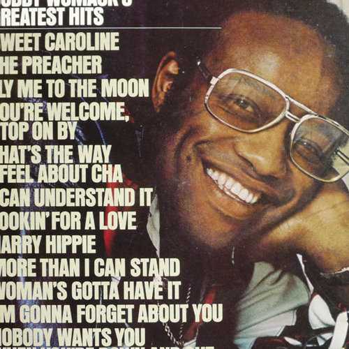 Allmusic album Review : Compiling virtually all of Bobby Womacks best recordings, this 19-track expansion of Capitols 1990 Greatest Hits is a solid, though slightly flawed, alternative to the occasionally exhaustive two-disc set Midnight Mover. The disc spans most of his career -- from the late 60s through his 70s breakout and on into the 80s -- though nearly all of it dates from the 70s, his brilliant period recording for United Artists. Few songs better exemplify Womacks raw, straining delivery and funky, forthright songwriting than his big R&B hits "Thats the Way I Feel About Cha" and "Womans Gotta Have It," while the tough rocker "Its All over Now" illustrates his enviable range. An extended live track, "The Preacher/More Than I Can Stand," shows how Bobby Womack the songwriter, sessionman, or recording artist could occasionally be upstaged by Bobby Womack the testifying live performer, and his proficiency at interpreting standards ("Nobody Wants You When Youre Down and Out" and "Home Is Where the Heart Is") is assured as well. The only failure of Greatest Hits -- and its a big one -- is that it doesnt include Womacks blaxploitation nugget "Across 110th Street," not a big hit but one of his best performances and a song hes become increasingly identified with (after its reuse in the 1997 film Jackie Brown). Also, there are a few other cant-miss tracks not heard here that the two-disc Midnight Mover wisely included: "Im a Midnight Mover," "What Is This?," "Its Gonna Rain," and "Arkansas State Prison." Heres the upshot: for those who dont need two discs of Bobby Womack, Greatest Hits is an acceptable substitute. greatest_hits