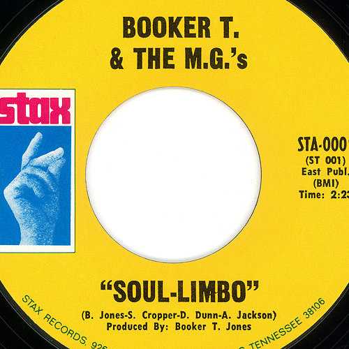 Allmusic album Review : This 1968 album found the Memphis instrumental group running through the usual batch of then-current soul hit covers ("La La Means I Love You," "Be Young, Be Foolish, Be Happy"), pop tunes ("Eleanor Rigby," "Foxy Lady") and hits like "Hang Em High" and the title track in their own trademark style. Most interesting are the tracks where Booker T. switches over to piano and the band suddenly becomes a very jazzy outfit, like "Willow Weep for Me" and "Over Easy." One of the better albums in their discography. soul_limbo