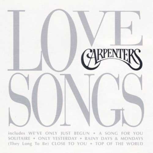 Allmusic album Review : There may be too many Carpenters compilations on the market -- there are certainly enough to confuse the average neophyte -- but Love Songs is a welcome addition to the clutter, since it offers 20 of the duos very best love songs, including "Weve Only Just Begun" and "Top of the World." Anyone looking for a collection of the duos romantic songs should definitely consider this fine collection, even it does leave off some of their poppier, rock-inflected material. love_songs