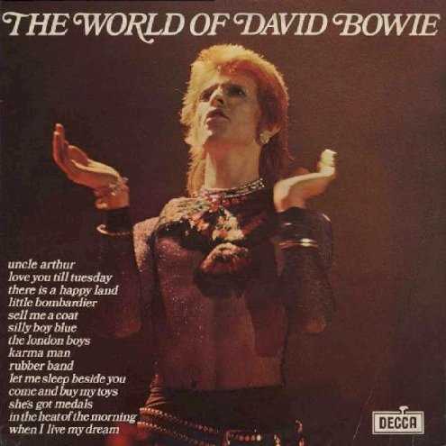 Allmusic album Review : When David Bowie became a superstar in the early 70s, some of the fans who were converted by Hunky Dory or Ziggy Stardust decided to check out collections of his pre-Space Oddity output of the 60s. One of those collections was The World of David Bowie, a 14-song LP that Decca released in the U.K. These 1966-67 recordings had their share of detractors, who were unnecessarily harsh in their criticism. Yes, its true that Bowie was still finding his way in 1966-67, and he had yet to evolve into the visionary giant who gave us Ziggy Stardust and Aladdin Sane, but to call this material embarrassing is way off base -- in fact, much of it is decent. The LPs standout song is "The London Boys," a poignant tale of a down-and-out youth who tries to find happiness by joining a gang of other down-and-out youths. Also noteworthy are the charming, folk-like "Come and Buy My Toys," the quirky "Uncle Arthur" and the Beatlesque "Karma Man." Is this collection in a class with Young Americans? Absolutely not. Is it historically important and often enjoyable? Certainly. the_world_of_david_bowie