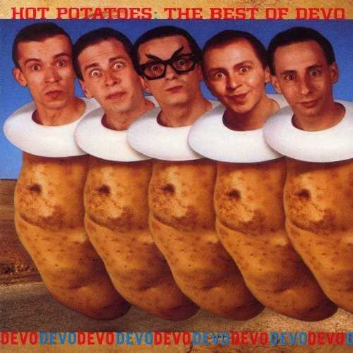 Allmusic album Review : Hot Potatoes is the best available single-disc overview of Devos career, hitting nearly all of the most significant moments from their first five albums, as well as including the non-LP singles "Be Stiff" and "Working in a Coalmine." "Whip It" and "Freedom of Choice" are here, of course, as are cult favorites "Jocko Homo," "Mongoloid," "Satisfaction (I Cant Get Me No)," plus many more. However, even if its the best available, it isnt that widely available in the U.S.; plus, Devos first three albums in particular all have at least a few fine songs that arent included here. But if you only want one disc and dont mind hunting a bit, Hot Potatoes: The Best of Devo is superior to the American Greatest Hits, which for some reason does not feature "Mongoloid," one of the most obvious choices for a Devo hits collection. hot_potatoes_the_best_of_devo