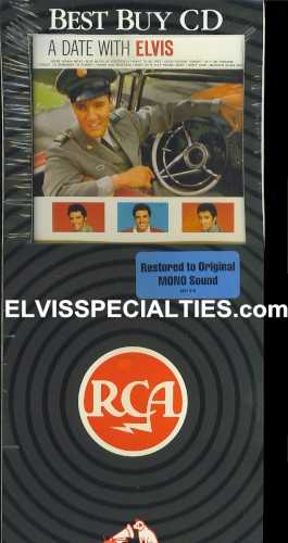Allmusic album Review : Like its companion release (For LP Fans Only), A Date with Elvis has left varying impressions on different generations of Elvis Presley fans. If you were around in 1959, the first thing you probably noticed was that it was the gatefold jacket, with lots of really cool photos inside and out of Elvis Presley in uniform. Hearing this album -- which contained not a word about where or when the music on it was recorded -- one would have been struck by just how raw and lively the music was, more exciting, in fact, than the music on his last pre-Army LP release, the King Creole soundtrack. As they had with For LP Fans Only, RCA had assembled a "new" Elvis Presley album by reaching back to five of the best of his best Sun Records sides, augmented with a few songs left over from the Love Me Tender and Jailhouse Rock soundtrack EPs. The 1954-1955 recordings of "Milkcow Blues Boogie," "Good Rockin Tonight," "Baby Lets Play House," etc., with their lean textures, frantic sound, and Scotty Moores slashing lead guitar, were a far cry from anything heard on King Creole. It was the height of irony that the two "new" Elvis albums of 1959 gave national audiences their first real chance to plunge into the sound of the "old" Elvis of 1954-1955, when he was known as "The Memphis Flash" and "The Hillbilly Cat." A few years later, during the mid- to late 60s, when some listeners started getting serious about Elvis music, and others, born too late to have been buying the records in 1956, started discovering his work for the first time, the word got out about A Date with Elvis and For LP Fans Only -- that these were the real article, at least as worthwhile as the first two RCA albums and the easiest way to get the Kings early Memphis sides. By the second half of the 60s, A Date with Elvis and its packaging had become irrelevant to 99-percent of rock listeners, but serious fans grabbed up copies -- even Rolling Stone magazine recommended A Date with Elvis and For LP Fans Only (especially their mono pressings) in the course of guiding readers through the already confusing maze of his releases. By the late 70s, when the Sun material had been gathered together in a more orderly fashion, A Date with Elvis fell out of favor once again, and it has seemed superfluous since, for the most part, in terms of musical scholarship. But listening to it decades after its release, one is still hard-put to find too many albums that are more viscerally exciting. a_date_with_elvis
