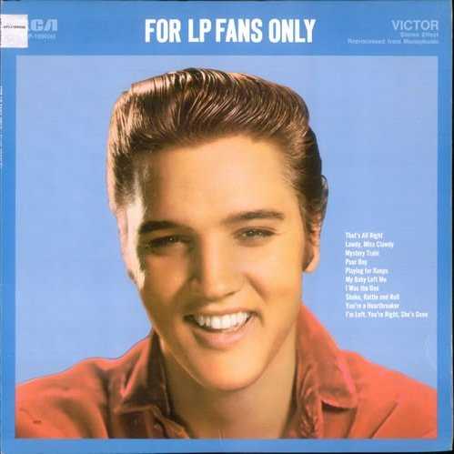 Allmusic album Review : For LP Fans Only marks the first time RCA dipped into the Sun vaults to fill out an Elvis Presley LP. To a certain extent, their hand was forced. By January 1959, when For LP Fans Only hit the stores, Elvis was eight months into his Army stint with no end in sight, so RCA was stuck for new product and the easiest solution was to dig up Sun sessions and pair them with early RCA cuts initially released on singles or EPs. Just under half of this is devoted to Sun sides, and not only are "Thats All Right," "Mystery Train," "Im Left, Youre Right, Shes Gone" and "Youre a Heartbreaker" some of the best music Presley ever made but theyre paired with early RCA sessions that complement them perfectly: in fact, the hopping "My Baby Left Me" feels as if it couldve been recorded by Sam Phillips. Apart from the cute, charming enough "Poor Boy" -- a rare Presley co-write taken from the Love Me Tender EP that could qualify as the records only stumble -- this LP rocks hard with a serious bluesy bent: theres a carnality to his growl on "Lawdy, Miss Clawdy" rivaled by his smoldering "I Was the One," then he tears it up on "Shake, Rattle and Roll." Whether RCA truly intended For LP Fans Only to be a tight, exciting record is questionable -- it was product, pure and simple; there was no way for the label to realize the blessing they were giving to Presley fans by getting the Sun sessions into circulation (this would be the only place they could be found on LP until 1976) -- but they stumbled upon one of the finest full-length rock & roll records of the 50s. for_lp_fans_only