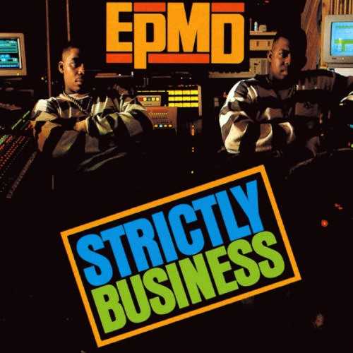 Allmusic album Review : EPMDs blueprint for East Coast rap wasnt startlingly different from many others in raps golden age, but the results were simply amazing, a killer blend of good groove and laid-back flow, plus a populist sense of sampling that had heads nodding from the first listen (and revealed tastes that, like Prince Pauls, tended toward AOR as much as classic soul and funk). A pair from Long Island, EPMD werent real-life hardcore rappers -- its hard to believe the same voice who talks of spraying a crowd on one track could be name-checking the Hardy Boys later on -- but their no-nonsense, monotoned delivery brooked no arguments. With their album debut, Strictly Business, Erick Sermon and Parrish Smith really turned rapping on its head; instead of simple lyrics delivered with a hyped, theatrical tone, they dropped the dopest rhymes as though they spoke them all the time. Their debut single, "You Gots to Chill," was a perfect example of the EPMD revolution; two obvious samples, Zapps "More Bounce to the Ounce" and Kool & the Gangs "Jungle Boogie," doing battle over a high-rolling beat, with the fluid, collaborative raps of Sermon and Smith tying everything together with a mastery that made it all seem deceptively simple. There was really only one theme at work here -- the brilliancy of EPMD, or the worthlessness of sucker MCs -- but every note of Strictly Business proved their claims. strictly_business