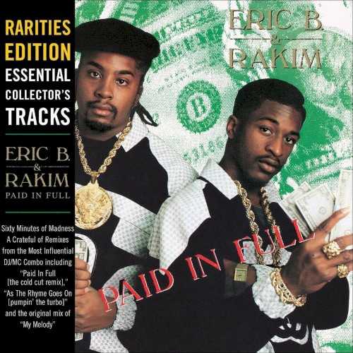 Allmusic album Review : One of the most influential rap albums of all time, Eric B. & Rakims Paid in Full only continues to grow in stature as the record that ushered in hip-hops modern era. The stripped-down production might seem a little bare to modern ears, but Rakims technique on the mic still sounds utterly contemporary, even state-of-the-art -- and that from a record released in 1987, just one year after Run-D.M.C. hit the mainstream. Rakim basically invents modern lyrical technique over the course of Paid in Full, with his complex internal rhymes, literate imagery, velvet-smooth flow, and unpredictable, off-the-beat rhythms. The key cuts here are some of the most legendary rap singles ever released, starting with the duos debut sides, "Eric B. Is President" and "My Melody." "I Know You Got Soul" single-handedly kicked off hip-hops infatuation with James Brown samples, and Eric B. & Rakim topped it with the similarly inclined "I Aint No Joke," a stunning display of lyrical virtuosity. The title cut, meanwhile, planted the seeds of hip-hops material obsessions over a monumental beat. There are also three DJ showcases for Eric B., who like Rakim was among the technical leaders in his field. If sampling is the sincerest form of admiration in hip-hop, Paid in Full is positively worshipped. Just to name a few: Rakims tossed-off "pump up the volume," from "I Know You Got Soul," became the basis for M/A/R/R/S groundbreaking dance track; Eminem, a devoted Rakim student, lifted lines from "As the Rhyme Goes On" for the chorus of his own "The Way I Am"; and the percussion track of "Paid in Full" has been sampled so many times its almost impossible to believe it had a point of origin. Paid in Full is essential listening for anyone even remotely interested in the basic musical foundations of hip-hop -- this is the form in its purest essence. paid_in_full