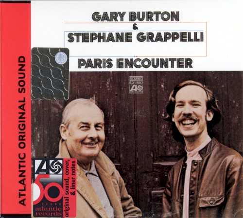 Allmusic album Review : Atlantic has thus far been very slow to reissue its six valuable Gary Burton records. This particular set is the most accessible of the group, for it matches the advanced vibraphonist with the classic violinist Stephane Grappelli in a quartet also including electric bassist Steve Swallow and drummer Bill Goodwin. The music alternates between standards and originals (including Swallows famous "Eiderdown"), and both Grappelli and Burton prove to be flexible enough to have much common ground despite a 35-year difference in age. A frequently delightful set. paris_encounter
