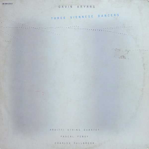 Allmusic album Review : Gavin Bryars first recording for a widely distributed label found him midway between the more experimental works from his early career, recorded for Obscure and Les Disques du Crepuscule, and the later, more somberly romantic compositions of the 90s. The recording, oddly, begins and ends with exactly the same piece (despite their differing titles), a short, evocative composition for percussion and French horn, but it does provide an attractive set of bookends for the major piece here. The first is his "String Quartet No. 1," given a strong, precise, and impassioned reading by the Arditti Quartet. Bryars manages to achieve a subtle balance between the ghostly voicings of high-register strings and the subtle, underlying melancholy of the work. The "First Viennese Dance," a duo for French horn and percussion, seems to exist in some timeless, slightly northern clime, as one can imagine the horns cries wafting over a meadow of chimes, gongs, bells, and bowed cymbals. Here, unlike in some later works, Bryars is able to be at once mysterious yet crystal clear, sad but serene. Three Viennese Dancers is one of the last albums of his that one can recommend unequivocally. three_viennese_dancers