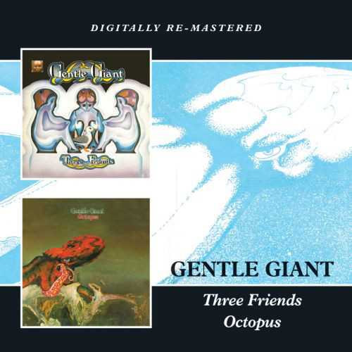Allmusic album Review : BGOs 2013 double-disc set pairs two 1972 albums from Gentle Giant: their third album Three Friends and its successor, Octopus. Gentle Giant took the reigns of their own production on Three Friends, resulting in a slightly harder sound; "Peel the Paint" wails like hard rock while "Working All Day" works a nice slow grind. Octopus is much more characteristic of Gentle Giant: its heavier tracks feel as dense as jazz and its open-ended tunes feel teasingly complex. By definition, Gentle Giant did not make music intended to be sampled, but this two-fer isnt a bad way to hear the group at both its most direct and most elliptical. three_friends_octopus