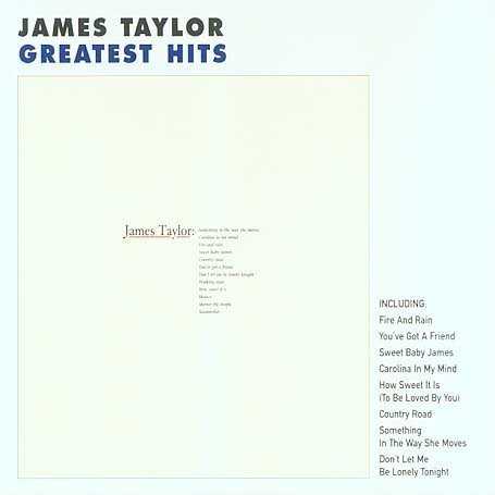 Allmusic album Review : James Taylor had scored eight Top 40 hits by the fall of 1976 when Warner Brothers marked the end of his contract with this compilation. One of those hits, the Top Ten gold single "Mockingbird," a duet with his wife Carly Simon, was on Elektra Records, part of the Warner family of labels and presumably available, but it was left off. "Long Ago and Far Away," a lesser hit (though it made the Top Ten on the easy listening charts), wasnt used either. In addition to the six hits -- "Fire and Rain," "Country Road," "Youve Got a Friend," "Dont Let Me Be Lonely Tonight," "How Sweet It Is (To Be Loved by You)," and "Shower the People" -- that were included, the album featured a couple of less successful singles, "Mexico" and "Walking Man," the album track "Sweet Baby James," and three previously unreleased recordings -- a live version of "Steamroller" and newly recorded versions of "Something in the Way She Moves" and "Carolina in My Mind," songs featured on Taylors 1968 debut album, recorded for Apple/Capitol. The result was a reasonable collection for an artist who wasnt particularly well-defined by his singles. One got little sense of Taylors evolution from the dour, confessional songs of his first two albums to the more conventional pop songs of his sixth and seventh ones. But one did hear isolated examples of Taylors undeniable warmth and facility for folk/country-tinged pop. By the next summer, Taylor was back in the Top Ten on Columbia, and Greatest Hits was out of date. But it remains a good sampler of Taylors more popular early work. greatest_hits