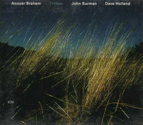 Allmusic album Review : Thimar is a most impressive collaboration between Brahem, soprano saxophonist/bass clarinetist John Surman and double bassist Dave Holland which superbly fuses the traditions of jazz with those of Arab classical music, pushing the parameters of both while succumbing to the clichés of neither. thimar