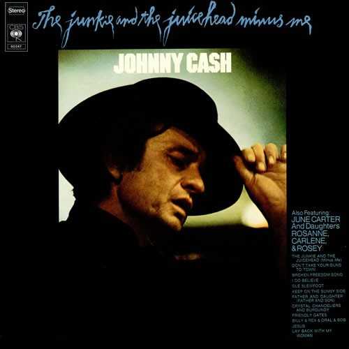 Allmusic album Review : Aside from some fine performances from Cash, this album also features solo tracks by two future country music stars: daughter Rosanne and step-daughter Carlene. the_junkie_and_the_juicehead_minus_me