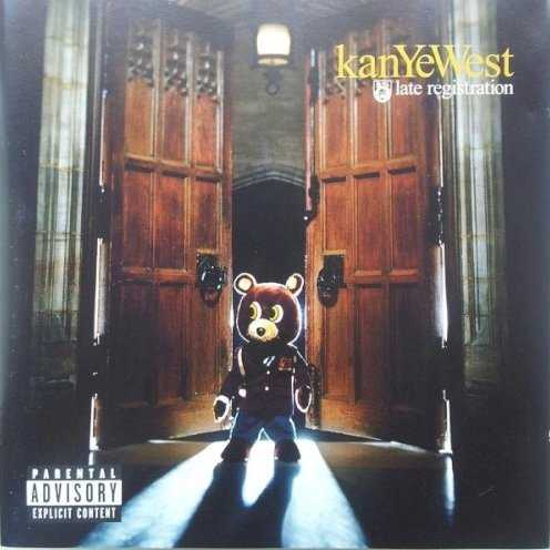 Allmusic album Review : And then, in a flash, Kanye was everywhere, transformed from respected producer to big-name producer/MC, throwing a fit at the American Music Awards, performing "Jesus Walks" at the Grammys, wearing his diamond-studded Jesus piece, appearing on the cover of Time, running his mouth 24/7. One thing that remains unchanged is Kanyes hunger, even though his head has swollen to the point where it could be separated from his body, shot into space, and considered a planet. Raised middle class, Kanye didnt have to hustle his way out of poverty, the number one key to credibility for many hip-hop fans, whether it comes to rapper turned rapping label presidents or suburban teens. And now that he has proved himself in another way, through his stratospheric success -- which also won him a gaggle of haters as passionate as his followers -- he doesnt want to be seen as a novelty whose ambitions have been fulfilled. On Late Registration, he finds himself backed into a corner, albeit as king of the mountain. Its a paradox, which is exactly what he thrives on. His follow-up to The College Dropout isnt likely to change the minds of the resistant. As an MC, Kanye remains limited, with all-too-familiar flows that werent exceptional to begin with (you could place a number of these rhymes over College Dropout beats). He uses the same lyrical strategies as well. Take lead single "Diamonds from Sierra Leone," in which he switches from boastful to rueful; more importantly, the conflict felt in owning blood diamonds will be lost on those who couldnt afford one with years of combined income. Even so, he can be tremendous as a pure writer, whether digging up uncovered topics (as on "Diamonds") or spinning a clever line ("Before anybody wanted K. Wests beats, me and my girl split the buffet at KFC"). The production approach, however, is rather different from the debut. Crude beats and drastically tempo-shifted samples are replaced with a more traditionally musical touch from Jon Brion (Fiona Apple, Aimee Mann), who co-produces with West on most of the tracks. (Ironically, the Just Blaze-helmed "Touch the Sky" tops everything laid down by the pair, despite its heavy reliance on Curtis Mayfields "Move on Up.") West and Brion are a good, if unlikely, match. Brions string arrangements and brass flecks add a new dimension to Wests beats without overshadowing them, and the results are neither too adventurous nor too conservative. While KRS-One was the first to proclaim, "I am hip-hop," Kanye West might as well be the first MC to boldly state, "I am pop." late_registration