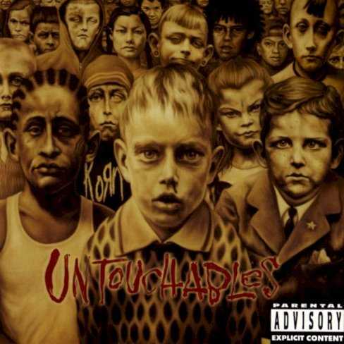 Allmusic album Review : After a three-year break that included solo projects and soundtrack work, Korns re-emergence in the summer of 2002 was met with great anticipation. They delivered Untouchables, an album that shows them building on their previous sound and emphasizing its strengths. The use of melody is more important than ever, allowing Jonathan Davis to utilize his wide palette of vocal tricks. His charismatic voice can now move from a clear-throated wail to a death metal growl with ease, lending the album a manic side that brings to mind King for a Day, Fool for a Lifetime-era Faith No More. The only problem with Davis is his lyrics, which tend to fall into the "am I going crazy" trap that many of Korns contemporaries perpetuate. This is a shame, because here he often avoids the social issues that he confronted on the first few releases. The band is far more experimental this time out, delivering Helmet-like ringing guitars that melt and morph into each other, a mix of Metallica-esque blastbeats and tight funk drumming from the constantly improving David Silveria, and memorable riffs that take the shape of dark sound structures and offer more than just a collection of chords. In fact, it is the last point where the album sets itself apart from most nu-metal offerings; Korn understand that the overall sound of hip-hop works because of the sonic stew that producers create through samples. The band does the same with instruments, cutting the chugging riffs of the past and replacing them with edgy soundscapes that are equally as menacing. There isnt even a rapped verse here, save for Davis rhythmic scatting at moments, further distancing the band from the scene it helped create. But by cutting away some of the fat and finding new ways to deliver their trademark roar, Korn manage to offer a strong and lean album that maintains their place as innovators in a genre with few leaders. untouchables