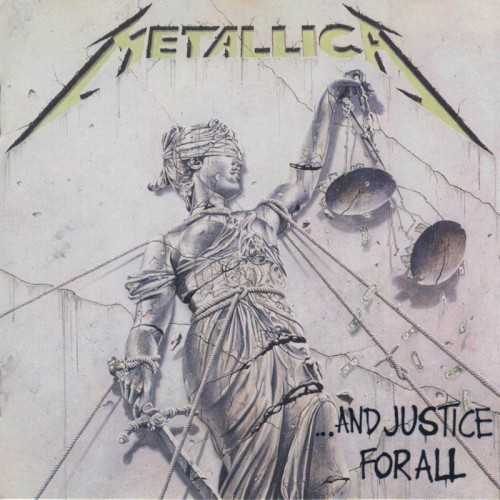 Allmusic album Review : The most immediately noticeable aspect of ...And Justice for All isnt Metallicas still-growing compositional sophistication or the apocalyptic lyrical portrait of a society in decay. Its the weird, bone-dry production. The guitars buzz thinly, the drums click more than pound, and Jason Newsteds bass is nearly inaudible. Its a shame that the cold, flat sound obscures some of the sonic details, because ...And Justice for All is Metallicas most complex, ambitious work; every song is an expanded suite, with only two of the nine tracks clocking in at under six minutes. It takes a while to sink in, but given time, ...And Justice for All reveals some of Metallicas best material. It also reveals the bands determination to pull out all the compositional stops, throwing in extra sections, odd-numbered time signatures, and dense webs of guitar arpeggios and harmonized leads. At times, it seems like theyre doing it simply because they can; parts of the album lack direction and probably should have been trimmed for momentums sake. Pacing-wise, the album again loosely follows the blueprint of Ride the Lightning, though not as closely as Master of Puppets. This time around, the fourth song -- once again a ballad with a thrashy chorus and outro -- gave the band one of the unlikeliest Top 40 singles in history; "One" was an instant metal classic, based on Dalton Trumbos antiwar novel Johnny Got His Gun and climaxing with a pulverizing machine-gun imitation. As a whole, opinions on ...And Justice for All remain somewhat divided: some think its a slightly flawed masterpiece and the pinnacle of Metallicas progressive years; others see it as bloated and overambitious. Either interpretation can be readily supported, but the band had clearly taken this direction as far as it could. The difficulty of reproducing these songs in concert eventually convinced Metallica that it was time for an overhaul. and_justice_for_all