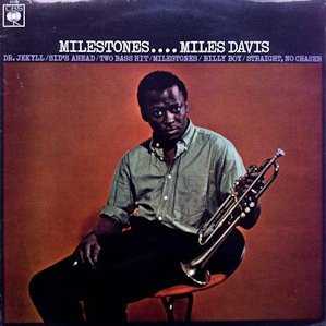 Allmusic album Review : What is immedately noticeable upon listening to Miles Davis classic first -- and only -- album with his original sextet is how deep the blues presence is on it. Though its true that the albums title cut is rightfully credited with introducing modalism into jazz, and defining Davis music for years to come, it is the sole selection of its kind on the record. The rest is all blues in any flavor you wish you call your own. For starters, theres the steaming bebop blues of "Dr. Jackle," recorded in 1955 for a Prestige session with Jackie McLean. Davis is still in his role as a trumpet master, showing a muscularity of tone that reveals something more akin to Roy Eldridge or Louis Armstrong than Dizzy or Fats Navarro. The tempo is furious, as all the members of the sextet solo except for Jones. The saxophonists trade choruses and come off sounding like mirrored images of one another in the slower, post-bop blues that is "Sids Ahead," which is followed by "Two Bass Hit," written by Dizzy and John Lewis. Its an off-kilter blues with a wide middle section, no doubt for Lewis piano to fill. But then comes "Milestones" with its modal round and interval, where harmony is constructed from the center up. It is a memorable tune for not only its structure and how it would inform not only Davis own music, but jazz in general for the next seven years. The albums closer is Monks "Straight, No Chaser," which became a signature tune for the sextet even when Garland and Jones left to be replaced by Bill Evans and Jimmy Cobb, and later Evans by Wynton Kelly.