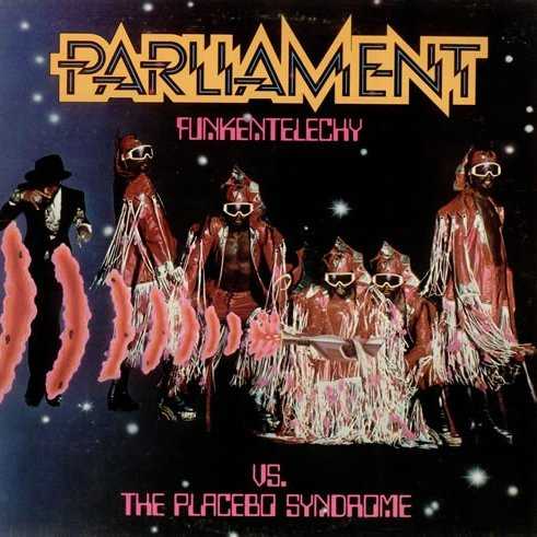 Allmusic album Review : Parliament simply poured it on for this amazing album, clearly one of its all-time best. At least one band named itself after a lyric -- Urge Overkill, taken from the song "Funkentelechy" itself -- while the amount of times this album has been sampled for the music is uncountable. Besides having an absolutely wonderful name, it contained at least three of the finest Parliament tunes ever, including arguably its signature song. "Flash Light," which closes Funkentelechy on a riotous high, has it all -- a brilliant fake ending, instant singalong value, a synth-bassline to kill for from Bernie Worrell, and so much more. As the album ends, so too does it begin, with a stone-cold classic -- "Bop Gun (Endangered Species)." Starting with a brisk little guitar figure and beat, it turns into an instant party on all fronts, with great lead vocals and an addictive chorus, the Horny Horns and company hitting the grooves and blasting hard. Worrells laser noises and shimmering keyboard leads and Cordell Mossons monster bass squelches send everything all that much more over the top. Another song title says it all -- "Sir Nose DVoidoffunk (Pay Attention -- B3M)." Treated with vocoders to an absurd degree, Sir Nose became the legendary enemy of funk, specifically the Starchild, on many a P-Funk recording (thats the two of them on the hilarious cover, the Starchild himself operating the Bop Gun). The throwaway lines in this song are almost legendary in and of themselves, while the music itself is a great slow build and burn rhythm that piles more on as it goes, with singers, horns, and more taking it to a climax. "Funkentelechy" and "The Placebo Syndrome" both have plenty of goodness as well, while "Wizards of Finance" is an amusing retro diversion, helping make Funkentelechy the highlight it is. funkentelechy_vs_the_placebo_syndrome