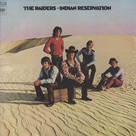 Allmusic album Review : John D. Loudermilks composition "Indian Reservation (Lament of the Cherokee Reservation Indian)," a Native American protest song, doesnt have much to do with The Raiders earlier music or image. But a hit is a hit is a hit, and the song went to number one in the summer of 1971, briefly resurrecting what had been a nearly moribund recording career for The Raiders. The inevitable cash-in album was an oddly thrown-together affair, including Raiders versions of songs like "The Shape of Things to Come" (from the movie Wild in the Streets, for which singer Mark Lindsay had been short-listed as the lead) and "Eve of Destruction" (guess it was the protest angle that got it on). Then there was Leon Russells "Prince of Peace" (Russell once subbed for Revere on a tour, so maybe there was some payback here) and the recent Stevie Wonder hit "Heaven Help Us All." None of this sounded like Raiders material, but it did resemble the kind of stuff Lindsay was covering under his own name. indian_reservation