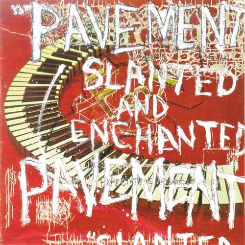 Allmusic album Review : Listening to Slanted & Enchanted is like listening to a college radio station that you can barely tune in -- melodies are interrupted by shards of white noise, only to have a simple hook pull everything back into focus. On their first full-length album, Pavement constructed a cycle of gleeful guitar noise punctuated by fragments of melody floating in and out of the chaos. Aesthetically, the thin, noisy low-fidelity production is appealing and uncompromising, but what makes Slanted & Enchanted remarkable is the songwriting. Instead of disguising an underdeveloped sense of songcraft, the production embellishes and subverts the bands gift for unusual, catchy hooks. Surrounded by fuzzy, noisy guitars, white noise, and Stephen Malkmus languid vocals, the pure pop melodies of "Trigger Cut" and "Summer Babe" sound foreign, but the production gives context to the gorgeous melancholy of "Here" and the brooding "In the Mouth a Desert." Some listeners may initially find the lo-fi sound of the record inaccessible, but the sheer strength of Pavements songs settles in after a few plays. slanted_and_enchanted