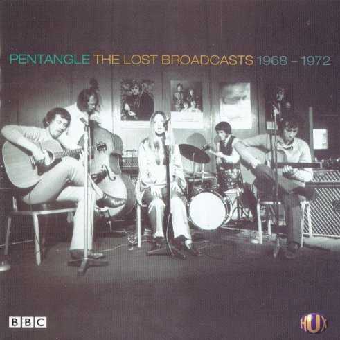 Allmusic album Review : Pentangle earned its inclusion in the holy trinity of British folk-rock -- along with Fairport Convention and Steeleye Span -- through a combination of vision, tenacity, and the virtuoso guitar playing of John Renbourn and Bert Jansch. At their peak they were a force of nature, seamlessly incorporating blues and jazz into the structured world of traditional folk like culinary graduates in their first real kitchen. The Lost Broadcasts: 1968-1972, consisting of 41 tracks from their numerous appearances on BBC radio, serves as a window into the groups most prolific era. Originally released in the mid-90s on Live at the BBC and On Air as a nine-song set, Broadcasts features 12 cuts from BBC transcription discs and 20-odd tunes recorded off-air from AM broadcasts by devoted fan and collector David Moore. The decidedly lo-fi sound on the majority of cuts may turn away the curious, but fans will grin from ear to ear as the band blows through classics like "Light Flight," "Let No Man Steal Your Thyme," and a truly spooky version of "Hunting Song." While the arrangements closely mirror the original studio takes, the performances expound on them. Jacqui McShee, who was blessed with one of the clearest yet often weak in comparison to Maddy Prior and Sandy Denny voices of the genre, displays complete power on these sessions, making one wonder if the studio was an improper environment for her considerable talents. The previously unreleased "Name of the Game," originally recorded for the soundtrack to a film called Tam Lin, showcases Renbourn and Janschs dual assault, and Danny Thompson, who was absent from a few recordings due to a wrist injury, provides a wicked bass solo on "Ive Got a Feeling." Sound quality aside, Lost Broadcasts delivers what many devotees have been craving for decades, a snapshot of one of British folks most versatile collectives at their creative peak. the_lost_broadcasts_1968_1972