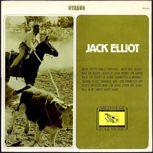 Allmusic album Review : When Ramblin Jack Elliotts name comes up in folk magazines, hes usually identified as a Guthrie copy who later passed on his skills of impersonation to Bob Dylan. This is true to a point, but a listener doesnt have to check out but three or four tracks on Jack Elliott to find out what an original oddball he is. Its true, he does cover Guthries "1913 Massacre" here, and he tends to prefer traditional material like "Will the Circle Be Unbroken" and "More Pretty Girls" over originals. But his extravagant vocals deliver this material in the strangest, most startling manner. The listener can never be sure whether hes sending up a song like "Roll on Buddy" or just determined to turn tradition on its head. The most fun and fascinating piece here is "Guabi Guabi," an African folk song that Elliott learned by copying the vocal inflections. Of course, in his typical fashion, he talks through part of song explaining that he couldnt understand a certain section of the original. In his off the cuff, just for the hell of it way, Elliott has more in common with the Holy Modal Rounders than traditionalists like Pete Seeger or the New Lost City Ramblers. Jack Elliott manages to pay its respects to public domain material while still being entertaining. jack_elliott