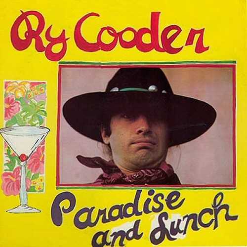 Allmusic album Review : Ry Cooder understands that a great song is a great song, whether it was written before the Depression or last week. Still, at the same time he isnt afraid to explore new avenues and possibilities for the material. Like his three previous records, Paradise and Lunch is filled with treasures which become part of a world where eras and styles converge without ever sounding forced or contrived. One may think that an album that contains a traditional railroad song, tunes by assorted blues greats, and a Negro spiritual alongside selections by the likes of Bobby Womack, Burt Bacharach, and Little Milton may lack cohesiveness or merely come across as a history lesson, but to Cooder this music is all part of the same fabric and is as relevant and accessible as anything else that may be happening at the time. No matter when it was written or how it may have been done in the past, the tracks, led by Cooders brilliant guitar, are taken to new territory where they can coexist. Its as if Washington Phillips "Tattler" could have shared a place on the charts with Womacks "Its All Over Now" or Little Miltons "If Walls Could Talk." That hes successful on these, as well as the Salvation Army march of "Jesus on the Mainline" or the funky, gospel feel of Blind Willie McTells "Married Mans a Fool," is not only a credit to Cooders talent and ingenuity as an arranger and bandleader, but also to the songs themselves. The album closes with its most stripped-down track, an acoustic guitar and piano duet with jazz legend Earl "Fatha" Hines on the Blind Blake classic "Ditty Wah Ditty." Here both musicians are given plenty of room to showcase their instrumental prowess, and the results are nothing short of stunning. Eclectic, intelligent, and thoroughly entertaining, Paradise and Lunch remains Ry Cooders masterpiece.