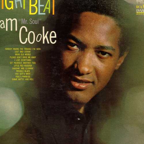 Allmusic album Review : Saddled with soaring strings and vocal choruses for maximum crossover potential, Sam Cookes solo material often masked the most important part of his genius -- his glorious voice -- so the odd small-group date earns a special recommendation in his discography. Thankfully, Cookes voice took center stage on this admirably low-key session from February 1963, recorded in Los Angeles with a quartet of studio veterans. Unlike so many session crews and producers of the time, these musicians gave him plenty of space and often simply framed Cookes breathtaking vocals. (On one of the best tracks here, "Lost and Lookin," hes barely accompanied at all; only bass and cymbals can be heard far in the background.) The results are wonderful -- except for his early Soul Stirrers sides, Night Beat is the best place to marvel at one of the two or three best voices of the century. The songs are intimate blues, most taken at the pace of a late-night stroll, but despite the dark shading and heart-rending tempos, Cookes voice is so transcendent its difficult to become depressed while listening. Cooke also wrote three of the songs, including the excellent "Mean Old World," and rendered the traditional "Nobody Knows the Trouble Ive Seen" practically unfamiliar with his own re-arrangement. Cooke also stretches out on a pair of jump blues classics, "Little Red Rooster" and "Shake, Rattle and Roll," summoning some honest grit for the former and putting the uptown swing into the latter. He also allows some solo space, from Barney Kessels simple, unadorned solo on "Get Yourself Another Fool" to Billy Prestons playful organ vocalizing on "Little Red Rooster." If Sam Cooke had lived longer, there wouldve been several more sessions like this, but Night Beat is an even richer treasure for its rarity. night_beat