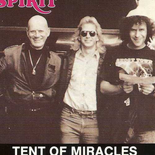 Allmusic album Review : Tent of Miracles is one of the best Spirit albums by the trio version of the act, the Randy California/Ed Cassidy ensemble which carried on with the name. This time the third member is bassist Mike Nile, and the album works because Nile gets to be more than a sideman, he actually contributes as the original group did, with results that are most satisfying. Tent of Miracles is a wonderful album title, and the disc opens with Ed Cassidys jungle drumbeat instrumental "Borderline," typical of the bands bold 1990s sound. More serious and refined than the Mercury records releases in the mid-70s, decades on the road touring, along with having those highly experimental albums behind them, make this a very musical and mature chapter. "Zandu" is your Randy California "Kahauna Dream"-style exotic guitar with its mechanical metallic stomp, a song similar to but lighter than Roxy Musics "Manifesto." Californias co-write with stepdad Ed Cassidy, "Stuttgart Says Good-bye," is "Eight Miles High" gone tribal and expands the theme. This 1990 album has an inadvertent concept which is a delight to the legion of Spirit fans who cared enough to seek it out. The title track is an eerie "I Want Candy" redux with the real stunner being that it is a Mike Nile original, a major contribution from a Spirit member not originally part of the group. The almost six minutes mesmerize and are everything Spirit was ever about. It follows in the dreamy quagmire that is "Stuttgart Says Good-Bye" and the earlier "Love From Here" style. "Love From Here" has elements of the later 1994 track "One By One," a Randy California original which outdoes the excellent "Love From Here," providing insight that the late singer/songwriter was in a groove and in a good creative state, despite lack of major label support for his latter-day efforts. The band actually becoming a full unit with serious contributions from the bass player adds a cohesion missing from some of the 70s work. Mike Niles originals not only keep pace with Randy California, they seem to give Randy and this version of the band focus. The final of the dozen songs, Niles "Deep in This Land" holds to the theme and sound of the title track, as well as Niles other originals, "Old Black Magic," "Ship of Fools," and the tune all three bandmembers composed, "Imaginary Mask." "Tent of Miracles" holds many secrets and is that extension of The Twelve Dreams of Dr. Sardonicus that California was seeking for so many years. tent_of_miracles