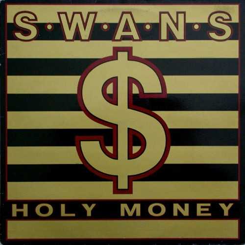 Allmusic album Review : Also recorded at the sessions for Greed and A Screw (the album actually contains the "Holy Money" mix of said single), Holy Money is logically similar in general tone and feel to those releases, mixing the established Swans blueprint of lyrical and musical extremity with an ever-broader range and, at times, a broader delicacy than before. "A Hanging" helps to showcase Jarboes increasing role with the band. Her striking, semi-gospel wails mix with the storm-cloud-laden music, which builds into a massive tribal drum pattern, while Gira sings of self-sacrifice to what sounds like a very unforgiving deity. This immediately leads into the brief "You Need Me," where Jarboes haunting voice sings a lyric of apology solely over echoed piano. Such unexpected twists crop up throughout Holy Money, as the band engages in a fruitful search for new musical directions. Greeds "Fool" is revisited as "Fool #2," transformed into an equally ominous track, but this time accompanied by almost majestic electric guitar and drums along with the original piano and keyboards. Giras vocals are notably clearer in this piece, though the lyrics are hardly any less gentle. Another Greed track, "Money Is Flesh," gets its own drastic remake on the album as well. "Another You," meanwhile, has distinctly strange and beautiful -- in an alien way -- guitar scrapes and shades which provide texture to the lengthy track, with one of Giras most obsessive interpersonal lyrics (and one of his best vocals up to that time) further gracing it. Ending with "Coward" -- contrasting almost intimate if still haunted upfront Giras spoken vocals set against a buried series of his screams and shouts in the background of the mix over a repetitive crunch of guitar, bass, and drums -- Holy Money well documents the continuing transformation of Swans into a more complex, intriguing beast. holy_money