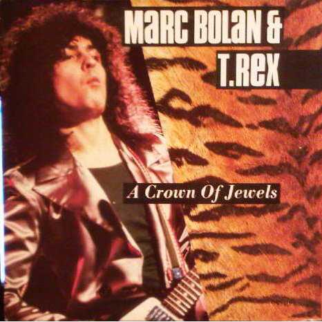 Allmusic album Review : Another in the series of somewhat spurious collections produced by the Marc On Wax combine during their 1980s reign as guardians of the Bolanic catalog, A Crown of Jewels is a 14-track collection that might well deserve the honor of being one of the most random compilations in the entire T. Rex spectrum. Two songs apiece are drawn from each of the last six years of Bolans life, topped off with two of the mid-period outtakes that, left unfinished by Bolan himself, were then "completed" by Wax supremos John and Shan Bramley -- with all the caveats, concerns and red flags which that description raises.<br><br> That said, both "Depth Charge" and "Dance in the Midnight" (from the posthumous Billy Super Duper and Dance in the Midnight albums, respectively) do rank among the better exhumations from the vault, and their presence here is a lot less jarring than it could have been. Nevertheless, with a track listing that ("The Slider" notwithstanding) concentrates wholly on the less-traveled corners of Bolans last few albums, A Crown of Jewels stacks up as just one more disposable title in a discography that is stuffed with the things. a_crown_of_jewels