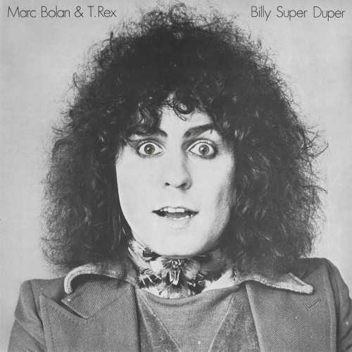 Allmusic album Review : Touted, upon its original release by the Bolan fan club of the age, as a re-creation of what would have been the follow-up to 1977s Dandy in the Underworld album, Billy Super Duper has since been revealed as nothing of the sort. Rather, its title track and a goodly swath of its other contents date back as far as 1975, to a time when Bolan was planning a concept album/stage show under that same title. That is not to detract from the brilliance of many of the songs included, of course, nor from what was then the inestimable treat of hearing an entire LPs worth of previously unissued numbers, including such understated Bolan gems as "Foxy Boy," "Mellow Love," and "Depth Charge." At the same time, however, the presence of a bands worth of session men to "complete" Bolans original performances cannot disguise the fact that much of this album is comprised of unfinished demos not intended for public consumption. It would be another decade before listeners finally got to hear the songs in their natural state -- and Bolan had never intended even those versions to be heard. billy_super_duper