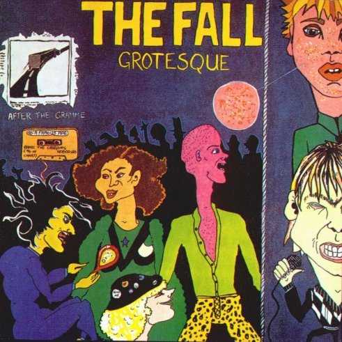 Allmusic album Review : Kicking off with the thrilling bite of "Pay Your Rates," on Grotesque, the Fall really started hitting its stride, with Marc Riley and Craig Scanlon now a devastatingly effective combination, somehow managing to sound exactly placed between random sloppiness and perfect precision. The sharp rockabilly leads and random art rock racket thrived on both counts, with Smith as always the mad jester ripping into anything and everything while having a great time doing so. The final song of the album was especially fierce -- "The N.W.R.A.," short for "the north will rise again," Smiths own take on the long-standing "soft south/grim north" dichotomy in English society given extremely bitter life. Throughout the record, a slew of really good producers keep an eye on things -- besides the band themselves, there are Grant Showbiz, Geoff Travis, and Mayo Thompson all contributing. The end result is crisp without being polished, rough while packing its own smart punch (though "W. M. C.-Blob 59" intentionally sounds like it was recorded eight rooms over). Some nice variety starts appearing more and more in the Fall approach as well -- "CnC-s Mithering," a brilliant vivisection of California and its record business, and the attendant perception of the Fall themselves, relies on acoustic guitars instead of electric, creating an understated but still great groove. "Impression of J. Temperance" fits more immediately with what had come before, but the martial drums from Paul Hanley and Rileys freaky keyboards create some crazy atmospheres. Of course, Smith sends everything over the top, whether its his rant about governments, dead neighbors, and scandals on the hilarious romp "New Face in Hell" or "In the Park." As a side note, the hilarious music scene caricatures on the front cover and wind-up liner notes add just the right level of acidic wit to the proceedings. grotesque_after_the_gramme