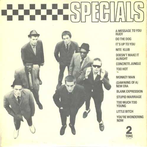Allmusic album Review : A perfect moment in time captured on vinyl forever, such is the Specials eponymous debut album; it arrived in shops in the middle of October 1979 and soared into the U.K. Top Five. It was an utter revelation -- except for anyone who had seen the band on-stage, for the album was at its core a studio recording of their live set, and at times even masquerades as a gig. There were some notable omissions: "Gangsters," for one, but that had already spun on 45, as well as the quartet of covers that would appear on their live Too Much Too Young EP in the new year. But the rest are all here, 14 songs strong, mostly originals, with a few covers of classics thrown in for good measure. That includes their fabulous take on Dandy Livingstones "A Message to You Rudy," an equally stellar version of the Maytals "Monkey Man," and the sizzling take on Prince Busters "Too Hot." If those were fabulous, their own compositions were magnificent. The Specials managed to distill all the anger, disenchantment, and bitterness of the day straight into their music. The vicious "Nite Klub" -- with its unforgettable line, "All the girls are slags and the beer tastes just like piss" -- perfectly skewered every bad night the members had ever spent out on the town; "Blank Expression" extended the misery into unwelcoming pubs, while "Concrete Jungle" moved the action onto the streets, capturing the fear and violence that stalked the inner cities. And then it gets personal. "Its Up to You" throws down the gauntlet for those who disliked the group, its music, and its stance, while simultaneously acting as a rallying cry for supporters. "Too Much Too Young" shows the Specials disdain for teen pregnancy and marriage; "Stupid Marriage" drags two such offenders before a Judge Dread-esque magistrate, with Terry Hall playing the outraged and sniping prosecutor; while "Little Bitch" is downright nasty. Those were polemics; "It Doesnt Make It Alright" reaches a hand out to listeners and, with conviction, delivers up a heartfelt plea against racism, but even this number contains a sharp sting in its tail. Its a bitter brew, aggressively delivered, with even the slower numbers sharply edged, and therefore the band wisely scattered sparkling covers across the album to help lift its mood. The set appropriately ends with the rocksteady-esque yearning of "Youre Wondering Now," the song that invariably closed their live shows. Even though producer Elvis Costello gave the record a bright sound, it doesnt lighten the dark currents that run through the groups songs; if anything, his production heightens them. Its left to guests Rico Rodriguez and Dick Cuthell to provide a little Caribbean sun to the Specials sound, their brass sweetening the flashes of anger and disaffection that sweep across the record. And so, this was Britain in late 1979, an unhappy island about to explode. specials