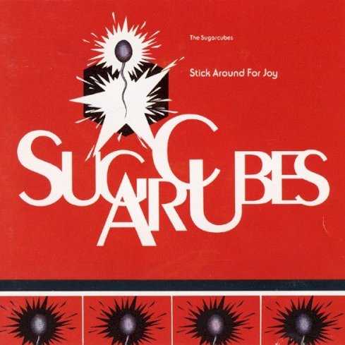 Allmusic album Review : While not as adventurous or stunning as their debut (Lifes Too Good), the Sugarcubes swan song release (Stick Around for Joy) contains enough quality material to see them out in style. Amid producer Paul Fox (10,000 Maniacs, They Might Be Giants, Semisonic)s compact backdrops, Björk and Einar Orn lead the band through a fast-paced and funk-inflected mix of arthouse pop. With Siggi Baldurssons syncopated drums and Thor Eldons glossy indie guitar in the forefront, Björk expectedly pounces on each song with her acrobatic pipes; thankfully, Orn keeps his usually spastic vocal interjections to a minimum, often opting for some fine trumpet accents instead. Moving from the multi-vocal nuances of the opener, "Gold," to the relatively straightforward delivery heard on the tidy "Hit," Björk proves that her subsequent solo career was inevitable and necessary -- she sounds at times as if the bands relatively narrow musical approach is straitjacketing her, especially on the presciently titled "Leash Called Love." While the curious will only need to pick up Lifes Too Good, the Sugarcubes faithful will no doubt want to check this disc out. stick_around_for_joy