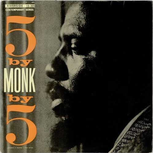 Allmusic album Review : As the 50s drew to a close, so did Thelonious Monks illustrious tenure on Riverside Records. In fact, the three dates needed for this title would be his penultimate for the label. The concept of the album consists of five Monk originals performed in a quintet setting. Ironically, this was the first time that Monk had recorded with a lineup that so prominently featured the "standard" bop rhythm section incorporating both a trumpet (or, in this case, cornet) and sax player. The quintet featured on 5 by Monk by 5 includes Monk (piano), Thad Jones (cornet), Charlie Rouse (tenor sax), Sam Jones (bass), and Art Taylor (drums). Rouse would become Monks permanent tenor saxophonist for the majority of the 1960s. In what had become somewhat of a tradition, the discs program consists of several of Monks more established works as well as a few new compositions. One of the new works, "Jackie-ing" (incidentally, named after one of Monks nieces), leads off the disc. It exemplifies the loose, disjointed, and exceedingly difficult arrangements that would define Monk as a premier composer/arranger/bandleader. This is in contrast to Monk the keyboard player and band member, which he skilfully demonstrates throughout the track as well as the rest of the album. The songs opening jam features a tasty tug of war between Rouses animated lead and Monks interjections and piano antics. Jones cornet is incorporated tastefully throughout Monks tricky arrangements. The stark contrast in performance timbre between the comparatively subdued Rouse or Monk and the frenetic bleating of Jones is notably disconcerting. [Some reissues includes two alternate takes of "Played Twice," the other Monk composition to be debuted on 5 by Monk by 5.]