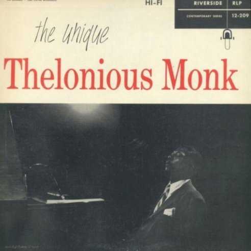 Allmusic album Review : The seven-song Unique Thelonious Monk (1956) platter was the pianists second during his remarkable five-year tenure on Riverside. His debut for the label was the aptly titled Plays Duke Ellington (1955) and once again, on this disc, Monks song selection did not feature any original compositions. Rather, the well-chosen standards included exemplify and help further establish the pianist and bandleader within the context of familiar melodies at the head of a trio -- consisting of Oscar Pettiford (bass) and Art Blakey (drums). Regarding the personnel, while Pettiford had also accompanied Monk on the Ellington sides, Blakey replaces Kenny Clarke. The pairing of Monk and Blakey cannot be overstated. Immediately, evidence of their uncanny instrumental interaction is the rhythmic focal point of "Liza, All the Cloudsll Roll Away" as the two play musical cat-and-mouse. They cajole and wheedle atop Pettifords undulating undercurrent as it sonically corals their skilled syncopation and otherwise inspired mile-a-minute interjections. This is starkly contrast to the haunting, lyrical piano solo on "Memories of You." Monk infuses the piece with such profound ingenuity and integrity that his re-evaluation and innovative arrangement are singularly and undeniably his own. Fats Wallers "Honeysuckle Rose" reels with a frolicking and ever-so-slightly inebriated gate. It is likewise highlighted by Monks dreamlike single-note runs up and down the keyboard and the stride piano-style chord progressions that preserves a fluidity within the tune. The advanced score maintains a guise of almost goofy abandon within Monks highly logical and well-sculpted musical structure. The juxtaposition of "Darn That Dream" is another study in the vacillating moods of The Unique Thelonious Monk. The sophisticated performance is understated, yet remains loose and limber and perfectly in keeping with the albums leitmotif of exploring Monks skills as an arranger and musician. As if he were testing his audience, the manic and atonal opening to "Tea for Two" -- briefly featuring Pettiford on bowed upright bass -- rollicks with a youthful visage, rather than being a simple reworking of this well-established classic. This LP concludes with one of Monks most memorable pieces on the fun and freewheeling "Just You, Just Me." The trio struts and glides as Monks intricate fingering simultaneously displays his physical dexterity as well as his ability to play so deftly in the moment. Both attributes would resurface ten-fold once Monk began to animate his own compositions on the genre-defining Brilliant Corners (1956). the_unique_thelonious_monk