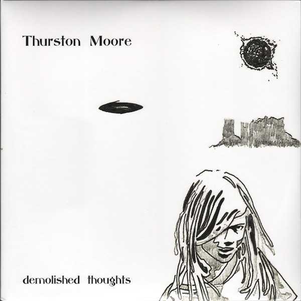 Allmusic album Review : Though it’s somewhat surprising Thurston Moore and Beck didn’t work together prior to Demolished Thoughts, their collaboration lives up to its promise, delivering an album of psychedelic chamber folk that is the perfect meeting of both artists’ mellow sides. At times, Beck the producer feels like a junior version of his longtime collaborator Nigel Godrich -- and indeed, Beck brings some of the expansive intricacy of works like Sea Change to this set -- but here he’s truly accomplished, embellishing Moore’s songs with special effects that really are special. “Illuminine”s rippling harps and sparkling electronics conjure a vast, dusky twilight filled with fireflies, while the strings and layers of other sounds on “Blood Never Lies” float along like pieces of dandelion fluff. These filigrees add a beauty that doesn’t get in the way of Moore’s strumming and melodies, whether they’re angular or flowing, or both, as is the case with “Mina Loy”s descending drones. Beck also adds a trippy depth to Demolished Thoughts that is often breathtaking, particularly on “Circulation,” a tone poem about vinyl that grows from atonal acoustic riffing into a sound-world of sawing, strafing strings, and on “In the Silver Rain with a Paper Key”s meditative shimmer. This approach is a big change from Moore’s previous solo effort, the much more down-to-earth Trees Outside the Academy, which felt like a more distinct entity from Moores work with Sonic Youth. In some ways, Demolished Thoughts size and polish rivals anything he’s done with them, and it’s hard not to hear echoes of the band on several of these songs. “Benediction” opens the album with the kind of pastoral ruminations Moore has been dabbling in since Washing Machine, albeit given an extra glow thanks to the hypnotic layers of percussion, keyboards, and strings woven throughout. Meanwhile, “Orchard Street”s stream-of-consciousness evocation of New York feels like it’s just down the block from Murray St. Of course, it’s hardly bad or surprising that Moore’s work resembles itself, especially not when the results are this compelling. demolished_thoughts