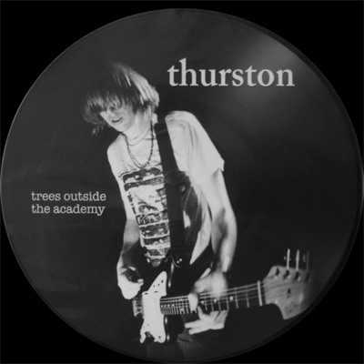 Allmusic album Review : "What am I going to do next for your ears to taste?" a 13-year-old Thurston Moore asks on Trees Outside the Academys aptly named hidden track, "Thurston @13," on which Moore demonstrates the sound of rubber bands twanging and Lysol being sprayed in the air. Moores approach has gotten more sophisticated over the years, but that playful curiosity remains in his music with and without Sonic Youth. Trees Outside the Academy is Moores second song-based solo album; the first was 1996s Psychic Hearts, which distilled Sonic Youths atonal pop leanings at the time into spare, sketchy rock that crackled with intensity. Trees feels like an extension -- make that a branch -- of the hypnotic calm Moore and company pursued on Rather Ripped and Sonic Nurse. However, Trees Outside the Academy goes even deeper into that meditative territory, focusing on Moores acoustic guitar textures and songwriting in a nimble way that underscores that this is his album. Backed by violinist Samara Lubelski and the Youths Steve Shelley on drums, Moore leads the trio through moody, layered songs like "Frozen Guitar," where Lubelskis strings sound completely organic and intrinsic to the song, even as they spar with and bleed into guest guitarist J Mascis fiery leads (Trees Outside the Academy was recorded at Mascis Bisquiteen studio with John Agnello, who also worked on Rather Ripped). Moores ringing guitar lends itself as well to modern-sounding acoustic music as it does to Sonic Youths plugged-in experimental rock, and Shelley and Lubelski are just as game; one moment, they sound like theyre playing on the back porch of a farmhouse, and the next like theyre playing in a downtown gallery. "Honest James" is an underground folk-rock singalong, with jubilant guitars and Charalambides Christina Carter adding gorgeous backing vocals to Moores laconic drawl, while "Silver Blue" is sleek, droning acoustic rock. As Trees Outside the Academy unfolds, it gets more eclectic: "Fri/End" has a melody so, well, friendly that you can almost see it wagging its tail, and pits some of Moores most straightforward lyrics with some of his most playful stream-of-consciousness wordplay. "Wonderful Witches + Language Meanies" silly, loose-limbed rock wouldnt fit on a Sonic Youth album, but it sounds great here, next to "Off Work"s skronk and "Never Day"s blissful pop. Though its only a 37-second interlude, the title of "Free Noise Among Friends" sums it up best: not only did Moore record Trees Outside the Academy with some of his closest friends, but the albums good-natured sprawl is so appealing that it makes its listeners feel like friends, too. trees_outside_the_academy