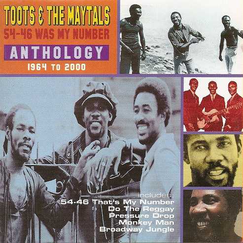 Allmusic album Review : When youre faced with another Toots & the Maytals compilation, the question isnt whether its good. Of course its good, and as long as it includes all of the really essential material ("54-46 Was My Number," " Monkey Man," "Do the Reggay," "Pomps and Pride," "Pressure Drop," etc.), it will probably be about as good as any other. The question is, what sets this compilation apart from its numerous competitors? In this case, the answer is sheer, glorious quantity. Also voluminous liner notes and a nice midline price. All the necessary favorites are here, of course, but with a track listing totalling 48, theres also plenty of room for such relatively obscure gems as the rocksteady number "It Was Written Down," the charmingly gospel-flavored "In the Dark," and a horn-heavy Motown tribute titled "Fever." If this all sounds like more than you really need, start with the Music Club collection aptly titled The Very Best of Toots and the Maytals (all of which was licensed from the Trojan vaults). But if you just cant get enough of that funky Kingston stuff, dont hesitate to dive into this generous collection. 54_46_was_my_number_anthology_1964_2000