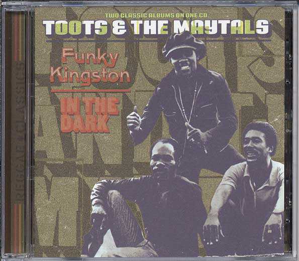 Allmusic album Review : This release collects two of Toots & the Maytals finest releases of the mid-70s: Funky Kingston, generally viewed as their finest album, and its follow-up, In the Dark. This is some of the finest music of the rocksteady era, and with improved sound over the individual album releases, a great place to start for Toots & the Maytals or the rocksteady movement in general. funky_kingston_in_the_dark