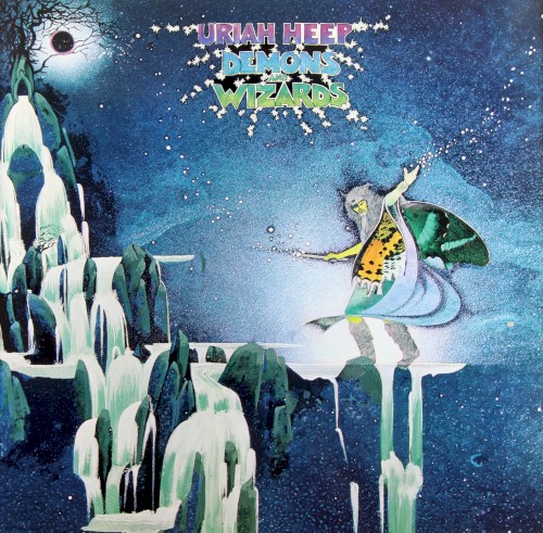 Allmusic album Review : This is the album that solidified Uriah Heeps reputation as a master of gothic-inflected heavy metal. From short, sharp rock songs to lengthy, musically dense epics, Demons and Wizards finds Uriah Heep covering all the bases with style and power. The albums approach is set with its lead-off track, "The Wizard": it starts as a simple acoustic tune but soon builds into a stately rocker that surges forth on a Wall of Sound built from thick guitar riffs, churchy organ, and operatic vocal harmonies. Other highlights include "Traveller in Time," a fantasy-themed rocker built on thick wah-wah guitar riffs, and "Circle of Hands," a stately power ballad with a gospel-meets-heavy metal feel to it. Demons and Wizards also produced a notable radio hit for the band in "Easy Livin," a punchy little rocker whose raging blend of fuzz guitar and swirling organ made it feel like a 70s update of classic 60s garage rockers like the Electric Prunes or Paul Revere & the Raiders. However, the top highlight of the album is the closing medley of "Paradise" and "The Spell": the first part of the medley starts in an acoustic folk mode and slowly adds layers of organ and electric guitar until it becomes a forceful, slow-tempo rocker, while the second half is a punchy, organ-led rocker that includes an instrumental midsection where choral-style harmonies fortify a killer, Pink Floyd-style guitar solo from Ken Hensley. All in all, Demons and Wizards works both as a showcase for Uriah Heeps instrumental firepower and an excellent display of their songwriting skills in a variety of hard rock styles. As a result, it is considered by many fans to be their finest hour and is definitely worth a spin for anyone with an interest in 1970s heavy metal. demons_and_wizards