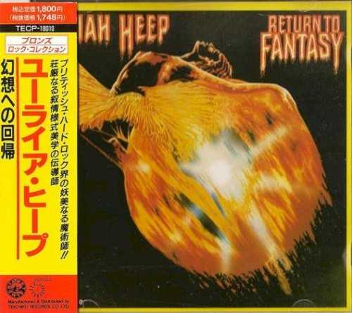 Allmusic album Review : After two albums that downplayed their penchant for gothic sounds and mystical lyrics, Uriah Heep brought these elements back to the fore on 1975s Return to Fantasy. The resulting album retains the musical experimentation that marked Sweet Freedom and Wonderworld, but has an overall harder-rocking feel that makes it more consistent than either one of those albums. Return to Fantasy throws down the gauntlet with the title track, which builds from a tapestry of spooky synthesizer and organ riffs to a thunderous rock tune where the guitar and organ duel over a galloping backbeat laid down by Lee Kerslake. Its bracing stuff and one of the finest rockers in the Uriah Heep canon. The rest of the first side continues in a similarly strong hard rock vein and its other key highlight is "Beautiful Dream," a song that marries stomping hard rock verses to a spooky, ethereal chorus that sounds like it could have been plucked from a mid-70s Pink Floyd album. On the second side, Heep give themselves over to experiments that, while listenable, cause the album to lose focus. For instance, "Prima Donna" is a sardonic commentary on the rock & roll world that features a prominent brass section and prominently overdubbed Beach Boys-style harmonies, while "Your Turn to Remember" is the kind of bluesy AOR ballad that groups like Journey would later specialize in. Both songs are fun listening but stray too far from the groups traditional sound and are too dissimilar to make Return to Fantasy a cohesive experience. Despite these problems, the group never turns in a less-than-engaging instrumental performance and the consistent quality of their work keeps the album from getting carried away by all the genre-hopping. In the end, Return to Fantasy lacks the coherence of a top-shelf Uriah Heep classic like Demons and Wizards but remains a strong and likable album that is guaranteed to please the groups fans. return_to_fantasy