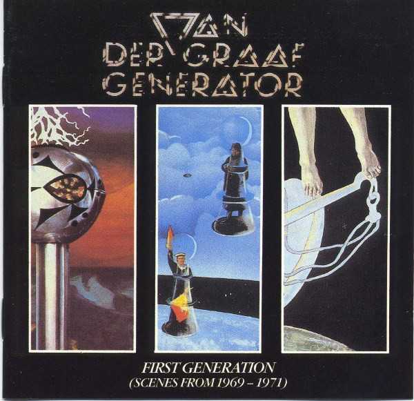 Allmusic album Review : Trying to assemble a Van Der Graaf Generator overview really is a much harder task than might be expected; the group may have produced few albums in total, but deciding what can be excerpted from each one is a nightmare. The result for First Generation is that The Least We Can Do Is Wave to Each Other is almost ignored, Pawn Hearts is missing only "Lemmings," and H to He Who Am the Only One has the two obvious high notes ("Killer" and "Pioneers Over C") grabbed. The Aerosol Grey Machine is utterly ignored, as are the two single B-sides ("W" and "The Boat of Millions of Years"), although "Theme One" is included. The track order is a mess, with neither chronology nor tone being taken into account; "Refugees" closes the album, for example, having frittered away the energy generated by the ionized conclusion of "A Plague of Lighthouse Keepers." Great music, as always (and poor mastering), but not the best foot forward, certainly -- Second Generation is considerably better. Also, as of late 2000, a much better introduction can be had in the shape of An Introduction to Van Der Graaf Generator, a single-album companion to the four-disc Box. first_generation_scenes_from_1969_1971