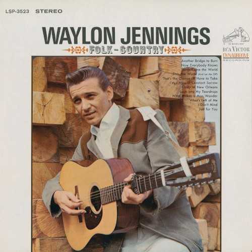 Allmusic album Review : Folk Country is chapter number one in the Waylon Jennings/Chet Atkins partnership that ended up as a series of pitched battles. Folk Country is Waylons true debut album for the RCA label, and while it is very much embryonic in terms of its revelation of the mature Jennings sound, its roots are clearly audible and the material, while safe, is more than satisfying. The single "Stop the World (And Let Me Off)" is indicative of the kind of countrypolitan fare Atkins was developing at the label. And while this is only 1963, the listener can hear Jennings stretching the song to its limits -- at least the limits imposed by a mainstream country single. Also included is a true folk/country song, the traditional "Man of Constant Sorrow," on which the songs hillbilly roots are given a distinctly modern folk sound treatment. Also, "Cindy of New Orleans," one of Jennings first attempts at writing story-songs, is a curio that works very well as a narrative with a fine and memorable melody, dressed in trappings of silk around a tale of grit. Jennings was still leaning heavily on the songs of Harlan Howard, who has no less than four tunes present here, including the classics "Another Bridge to Burn" and "Whats Left of Me," which open and close the set. Jennings treats the country songs as modern folk songs while keeping to the middle of the road, and the folk songs, if indeed there are any aside from the aforementioned traditional number, are treated in a striking progressive country fashion without allowing the entirety of the songs or their intents to slip away into the ether. While its true this is "straighter" than any Jennings date on the label, its songs have aged amazingly well. folk_country