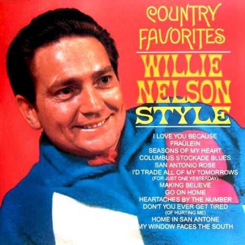 Allmusic album Review : It may be hard to believe but Willie Nelson wasnt always a national icon. In the mid-60s, he regularly hit the charts, except from behind the scenes as a busy and acclaimed songwriter. His own recordings were less successful until, in 1966, Country Favorites, Willie Nelson Style became his first album to enter Billboards country album charts, staying there 17 weeks and eventually reaching number nine. Perhaps because the album is a collection of familiar songs, Nelsons idiosyncratic vocals went over better -- or maybe his time had just come -- but in any case, its certainly a small treasure. Supporting Nelson was Ernest Tubbs wonderful band the Texas Troubadours, who went uncredited because they were under contract to a different record label. The Troubadours experience and sympathetic ears made a reliable backing for Nelson as they tackled such material as "San Antonio Rose," "My Window Faces the South," "Heartaches by the Number," and "Columbus Stockade Blues." Theres nothing cynical or calculated to their light swing and open-hearted feeling, despite such a potentially unpromising album concept. Nelson had already learned how to handle his unconventional voice effectively, giving these songs the honest freshness and sharp sense of rhythm that would characterize his later work. Like many rebels, Nelson has always shown a deep respect for tradition; here he shares his affection with everyone. country_favorites_willie_nelson_style